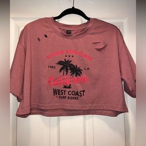 Pink Cropped tee
